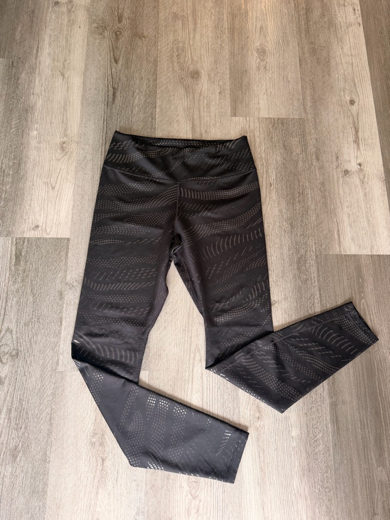 Nike Black Patterned Dri-Fit Athletic Leggings